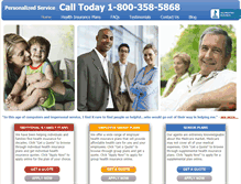 Tablet Screenshot of healthinsurance411.com